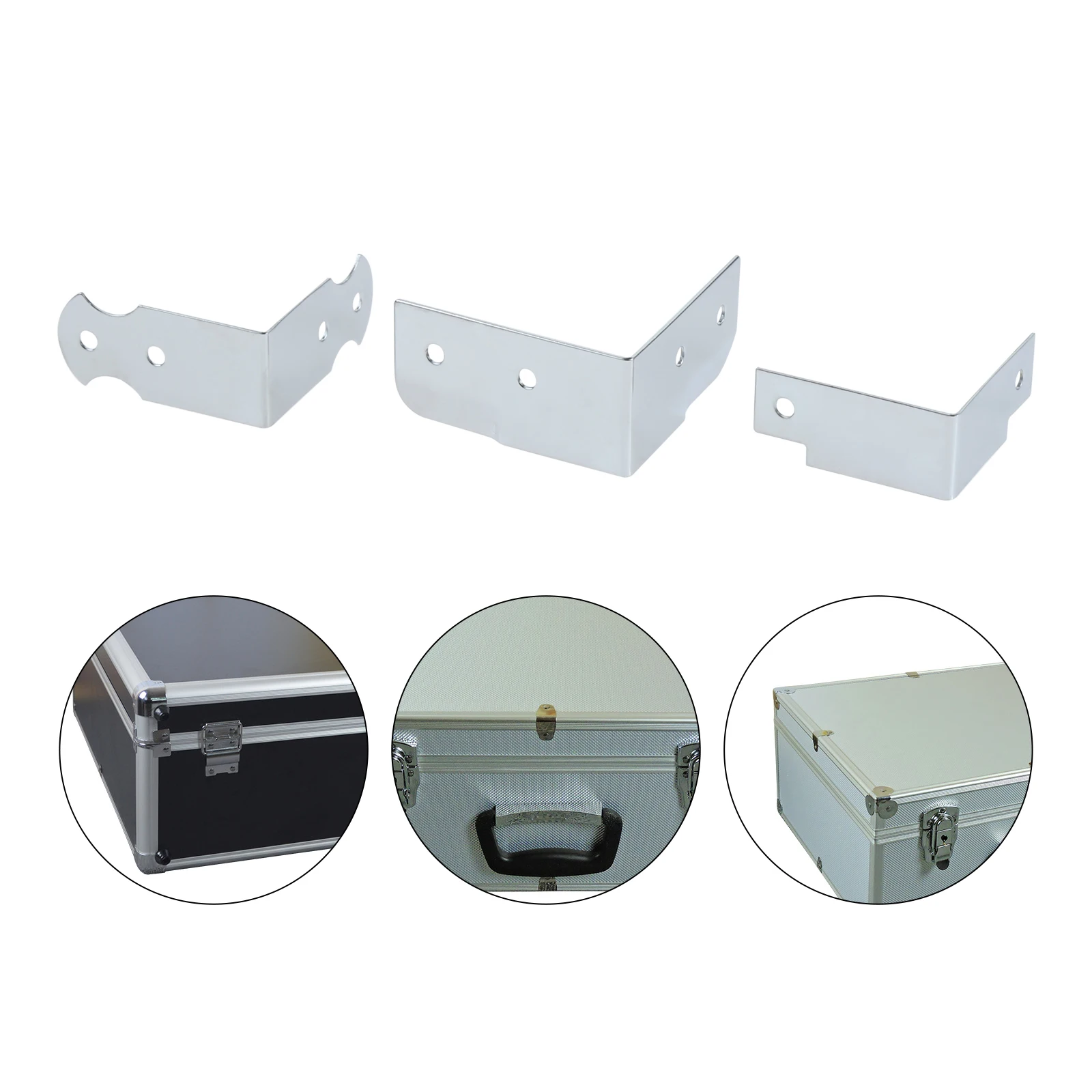 4Pcs Flight Case Corner Protector Guard Bracket Edge Corner for Industrial Equipment Aluminum Box Flight Case Corner Protectors