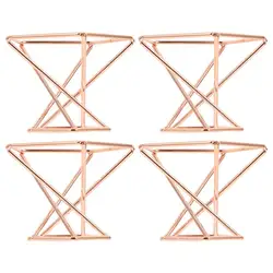 4 Pcs Air Stand Fern Holders Holder Tillandsiadesktop Gold Hanger Unique Indoor Stands Racks Plants Geometric Planter Display