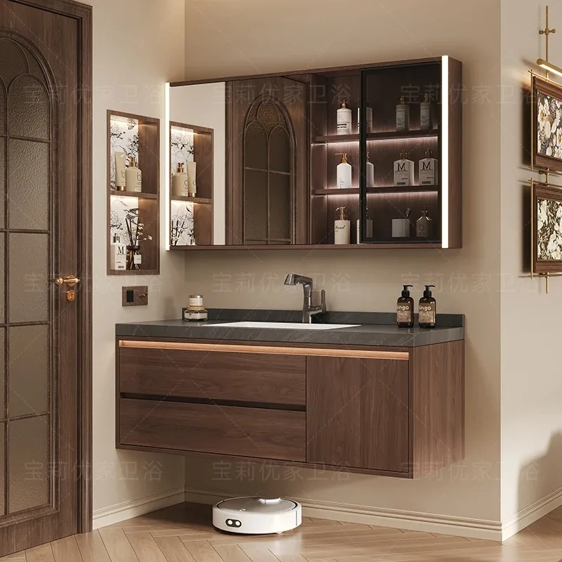Organizers Hang Bathroom Cabinet Modern Wooden Space Saving Luxury Storage Cabinet Hotel Living Room Mobiletto Bagno Furniture