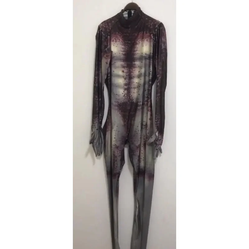 Męski drapieżnik przebranie na karnawał z nadrukiem 3D Spandex Zentai męski drapieżnik podstawowy kombinezon na Halloween superbohater kombinezony dla dorosłych dzieci