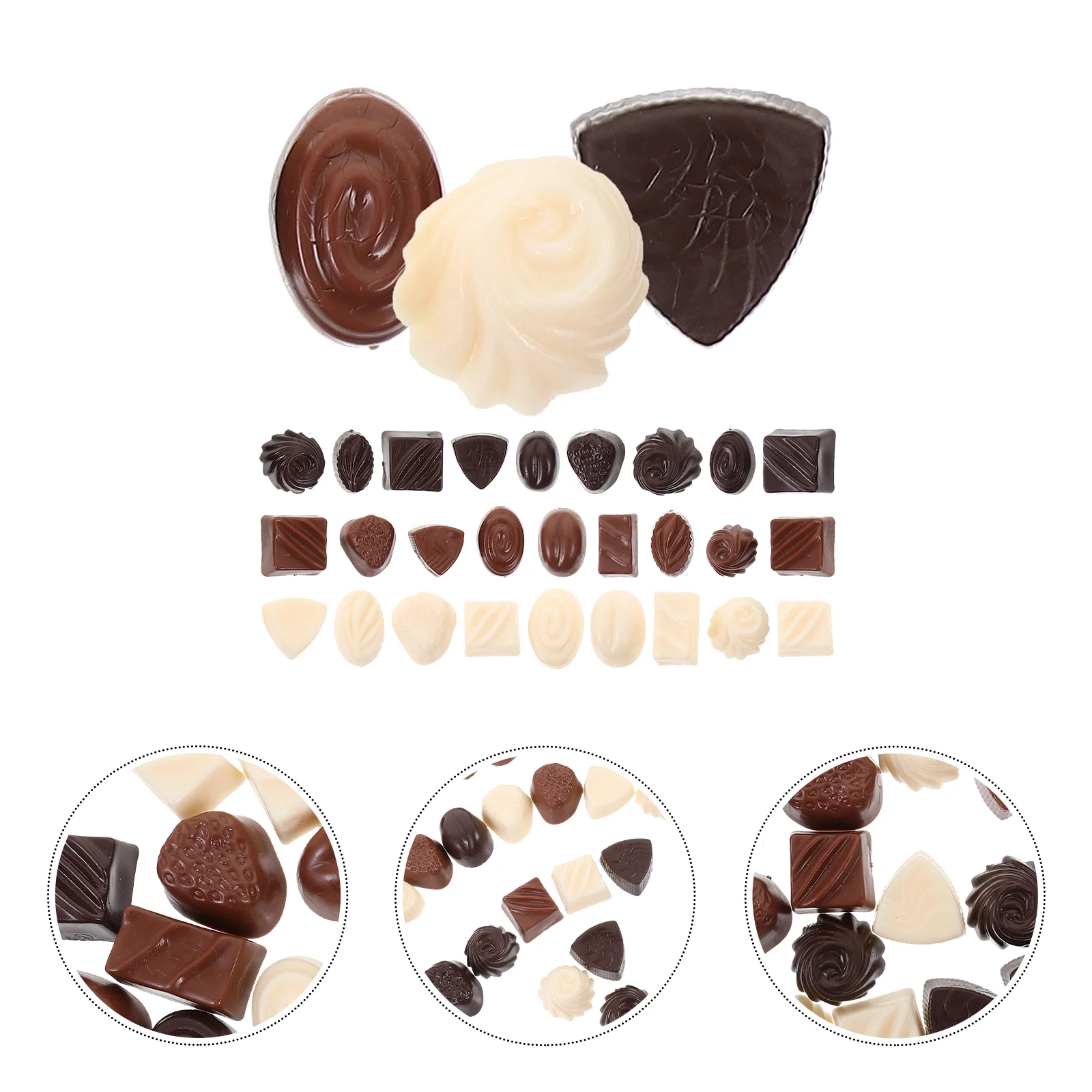 30 pezzi modello simulato ornamenti di cioccolato scena di casa delle bambole riprese di foto display puntelli 30 pezzi bar creatore in pvc sfuso desktop falso