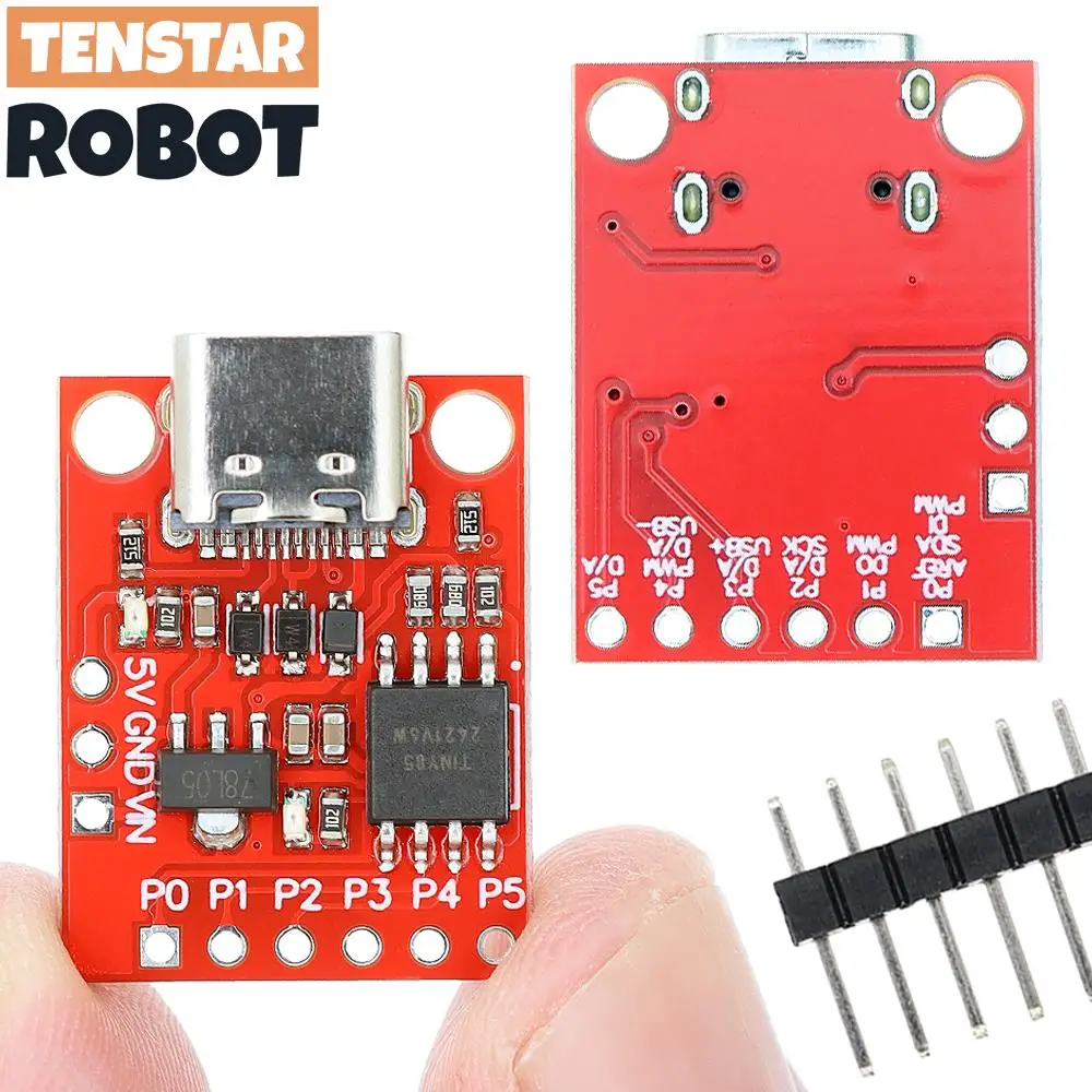 TENSTAR ATTINY85 TYPE-C Development Board Digispark Kickstarter Red Board TINY85 Module
