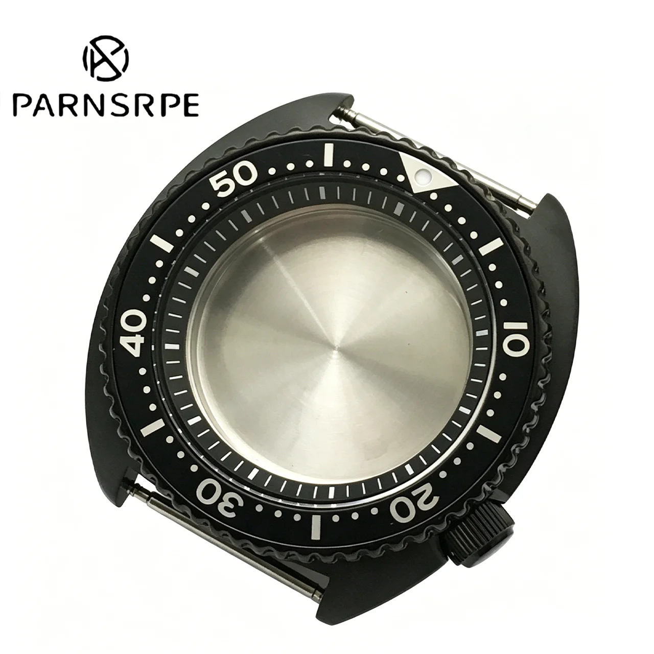 

45mm stainless steel diving watch case sapphire crystal surface with 28 5mm dial suitable for NH35 NH36 movement