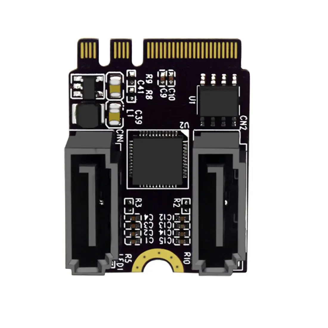 CYSM ChenYang M.2 NGFF Key A+E PCI Express to SATA 3.0 6 Гбит/с двухпортовый адаптер-конвертер Удлинитель жесткого диска JMB582 2230