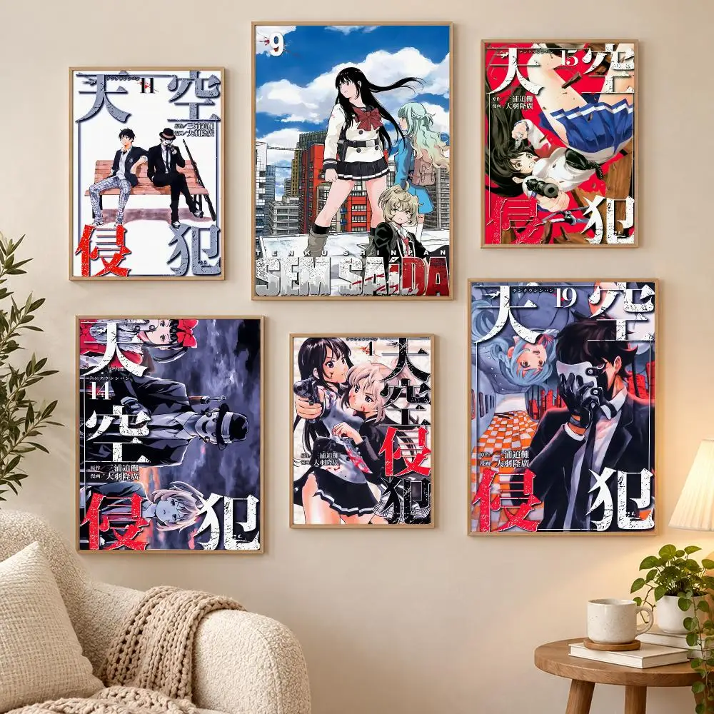 High-Rise Invasion Anime Poster Waterproof HD Modern Peel And Stick Wall Decor Living Room Dorm Garage
