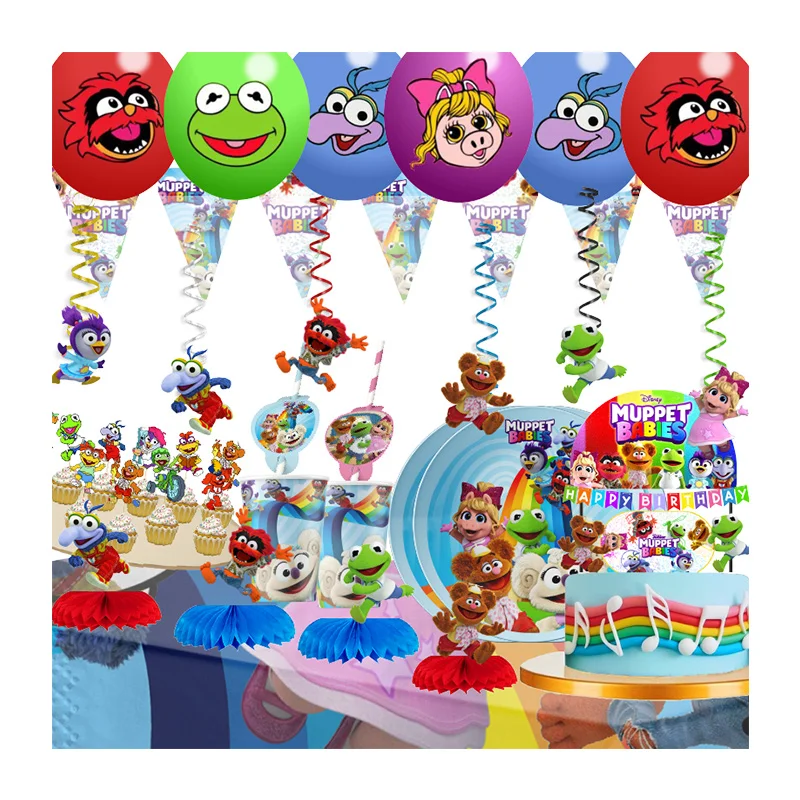 MUPPET BABIES Theme Birthday Party Disposable Tableware Balloons Cute Birthday Party Decorations Party Decoration Baby Shower