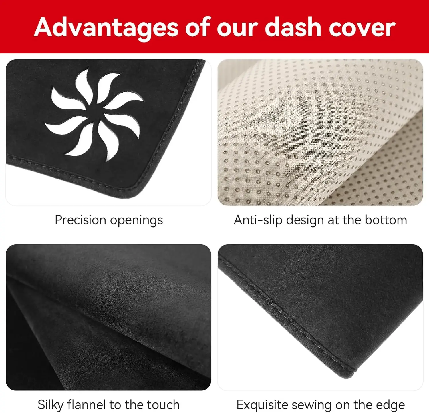 غطاء داش لتويوتا كامري 2024 - 2018 (تشمل الهجين) ملحقات غطاء لوحة القيادة الفانيلا داش حصيرة غطاء وحدة التحكم المركزية Sunsh