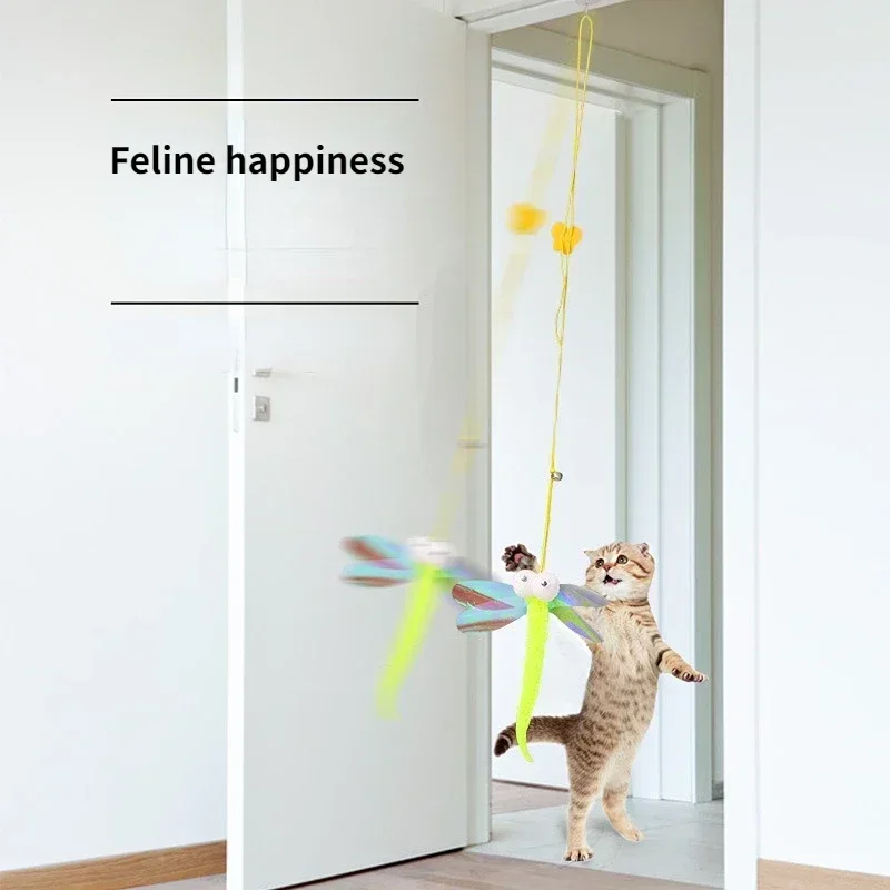 

Cat Toy Hanging Simulation Cat Toy Funny Self-hey Interactive Toy for Kitten Playing Teaser Wand Cat Supplies