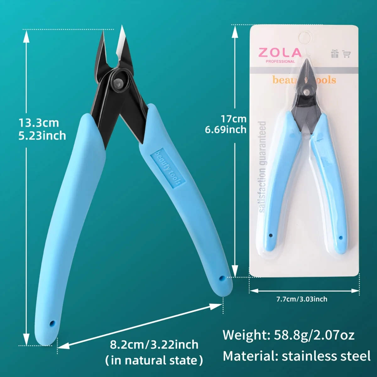 Multifunktionale Nagelpflege-Werkzeuge: Nagelknipser, Strassentferner, Cutter, Nagelzupfer, Bohrer, Komfortgriff für die Maniküre von Frauen – Detail 2