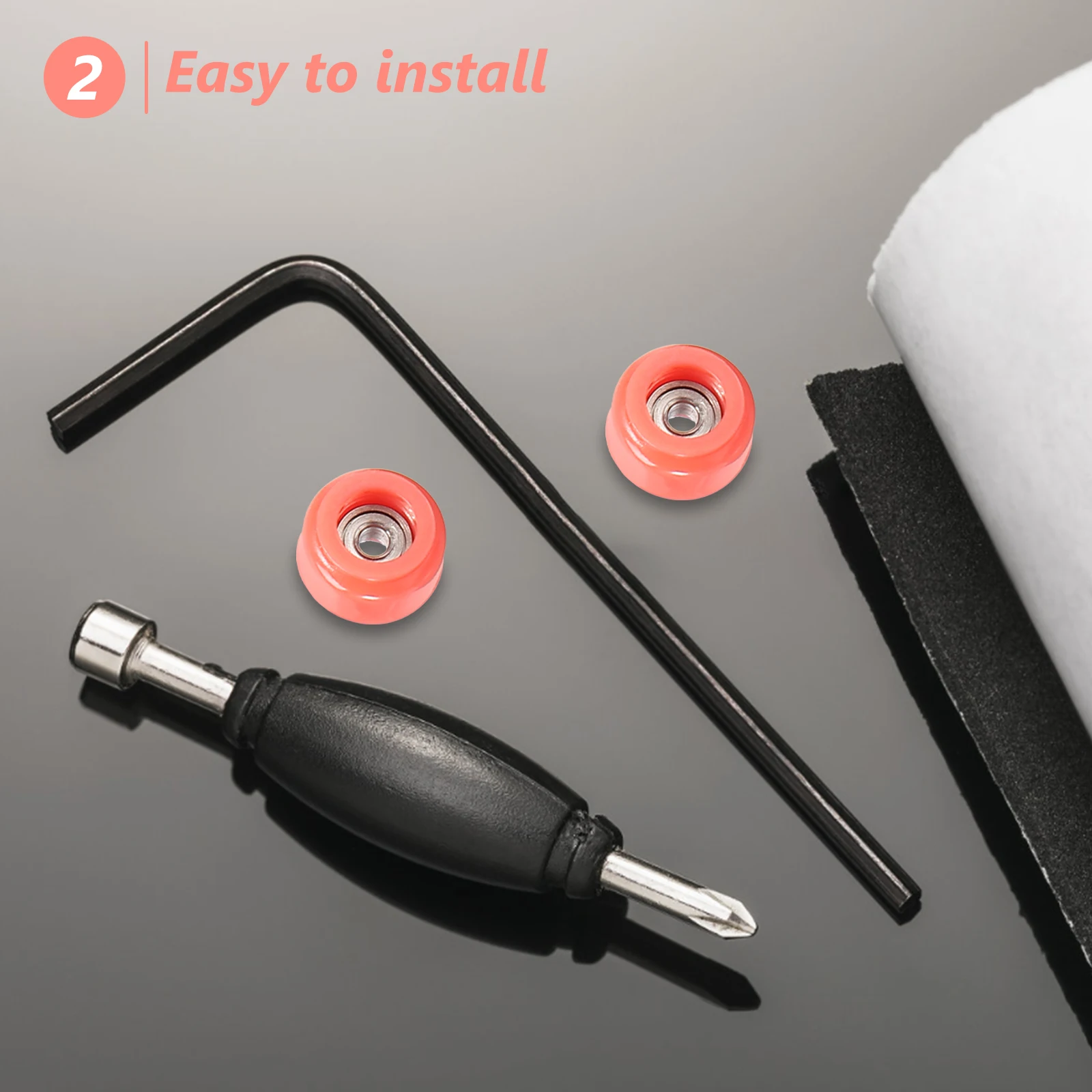 

4Pcs Finger Skate Roller Simulation Stress Relief Educational Fingertip Movement Desktop Plaything Finger Sports Accessory