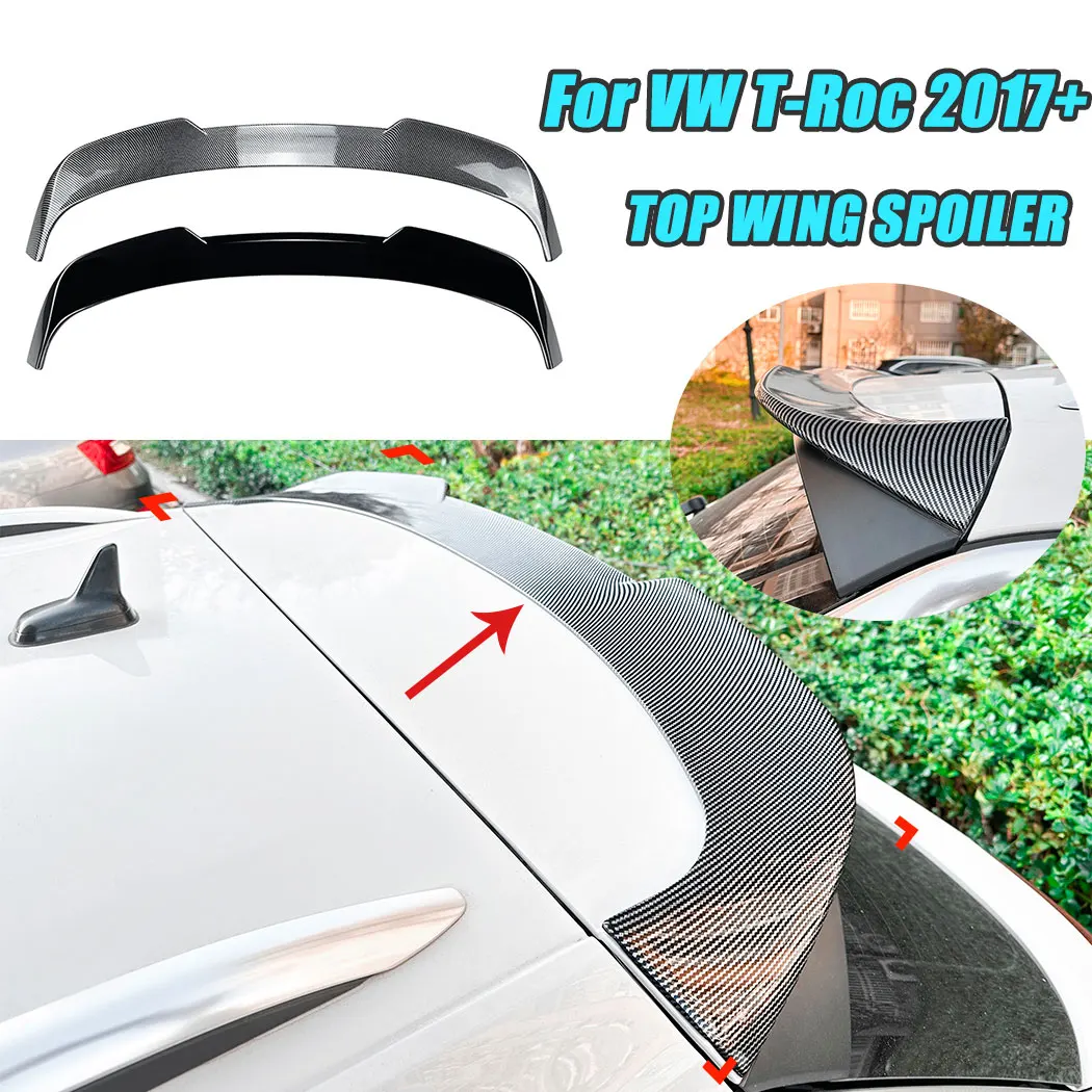 For VW T-Roc 2017+ Car Top Tail Wing Roof Trunk Spoiler Diffuser Auto Fixed Wind Wing Exterior Protection Decoration Accessories