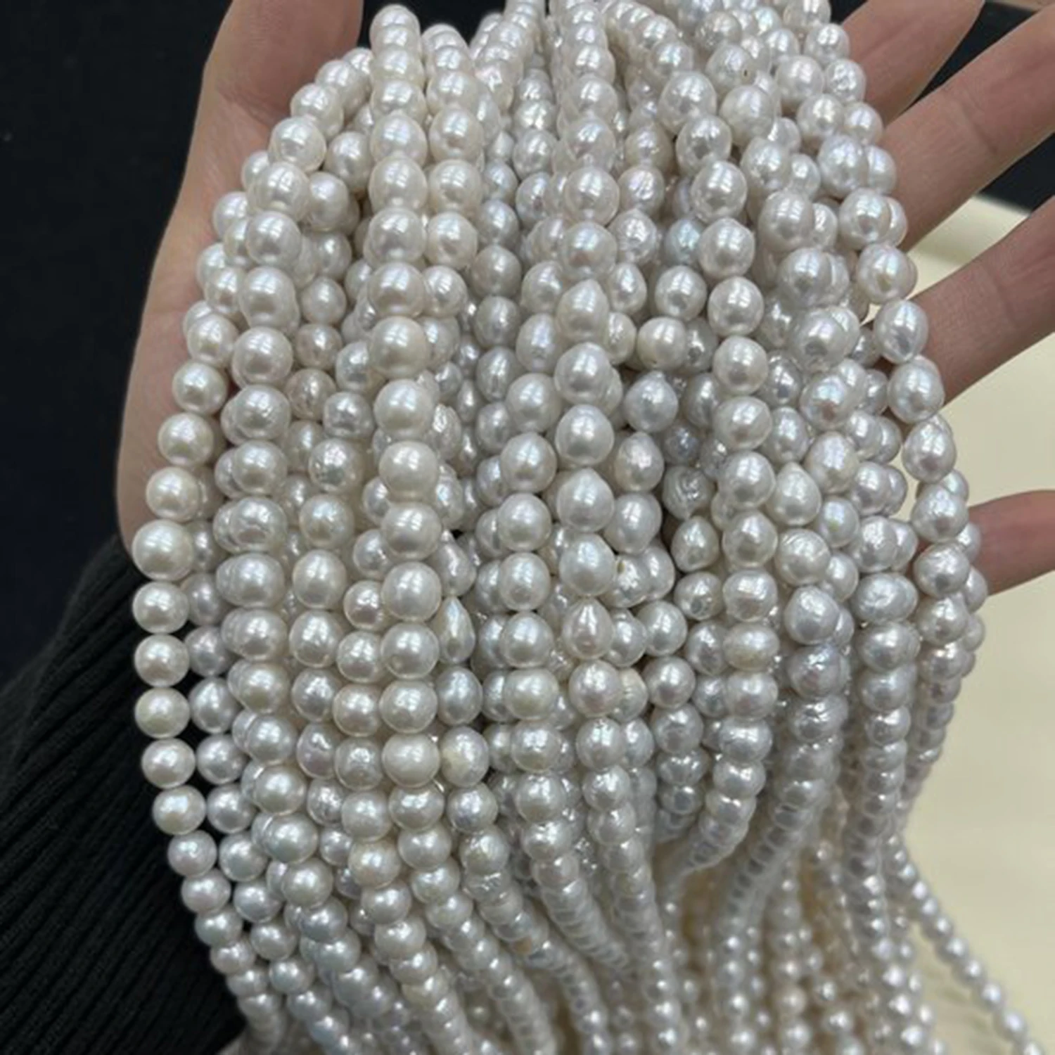 

Натуральные пресноводные белые жемчужины класса АААА, круглые, гладкие, 8-9 мм, для изготовления ожерелий и барочных украшений своими руками, аксессуары для женщин