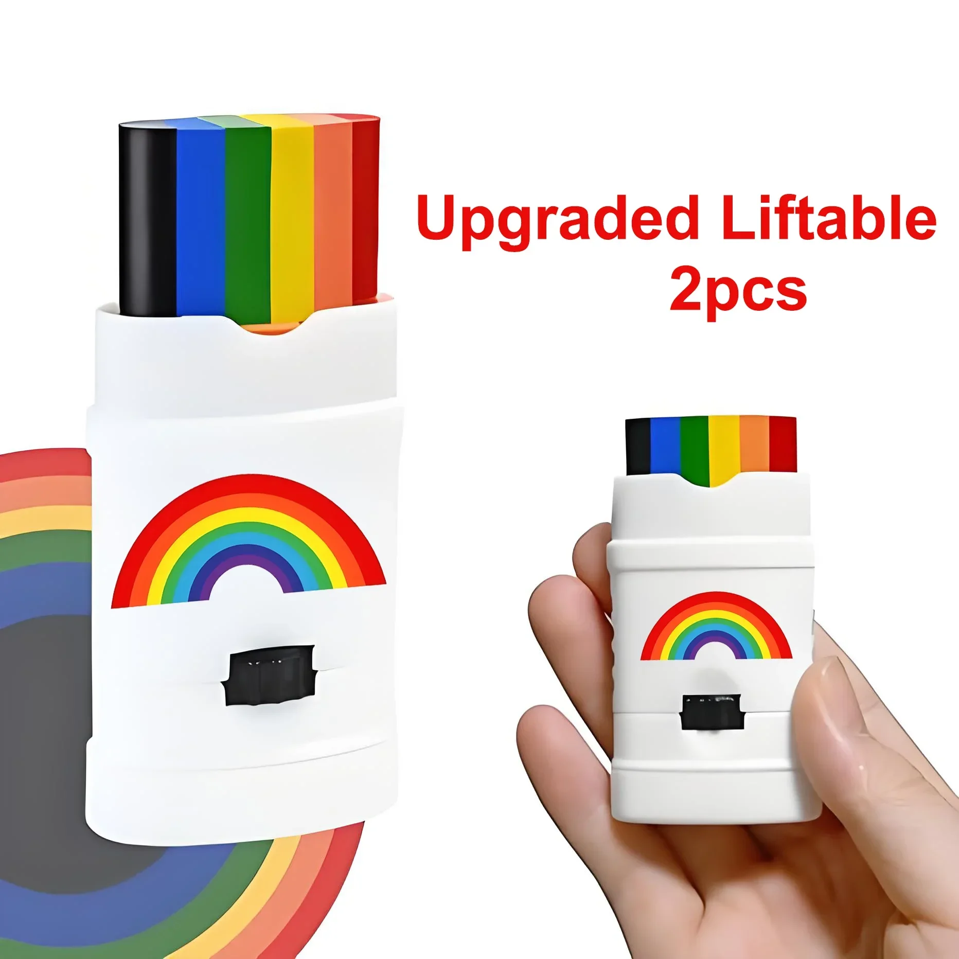 2PCs Rainbow Crayon Paint Rainbow Birthday Party Colourful Theme Party Accessories Party Family Costume Gift Pocket Size