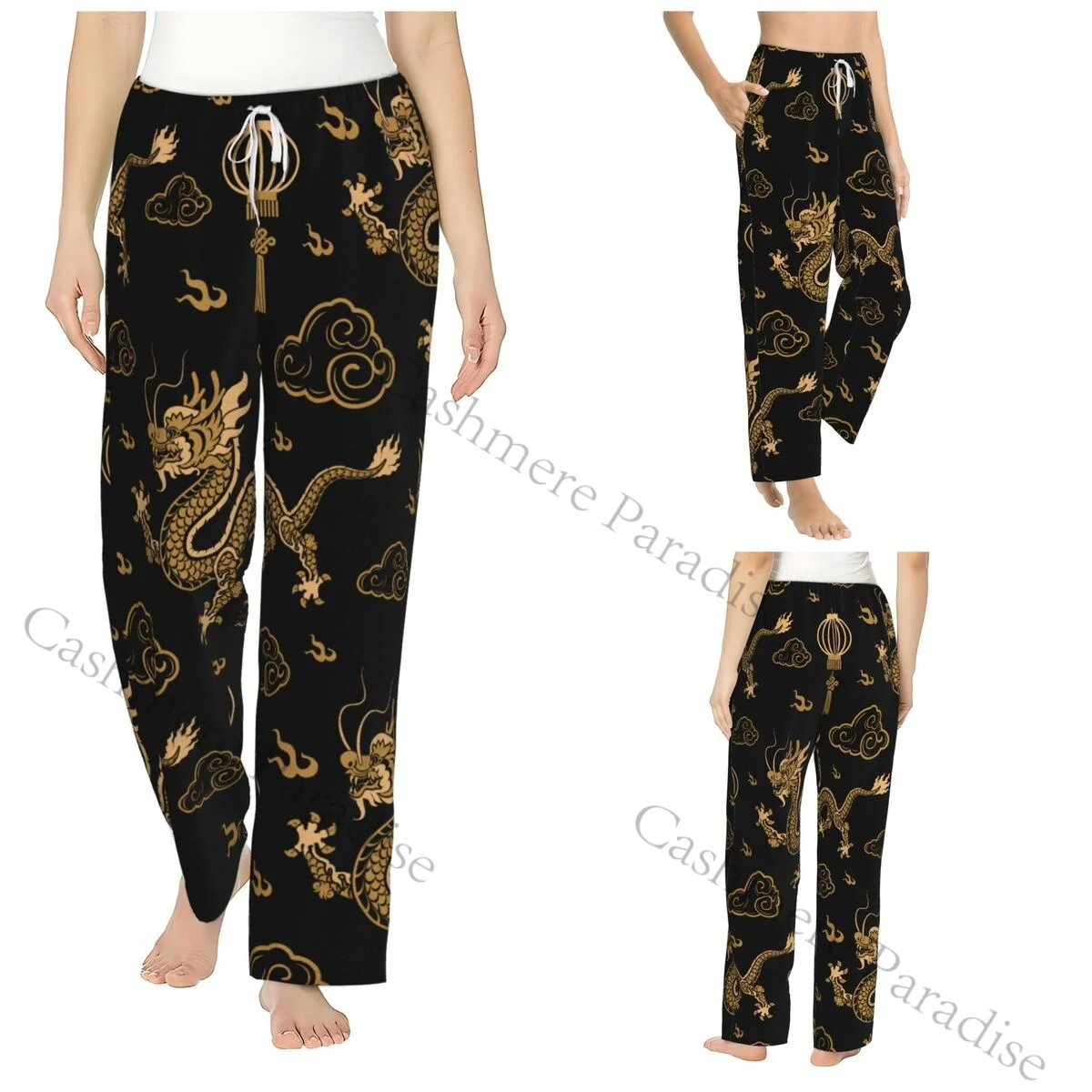 

Dragon Snapback Cozy Flannel Pajama Pants for Women Sleep Bottoms Home Loungewear