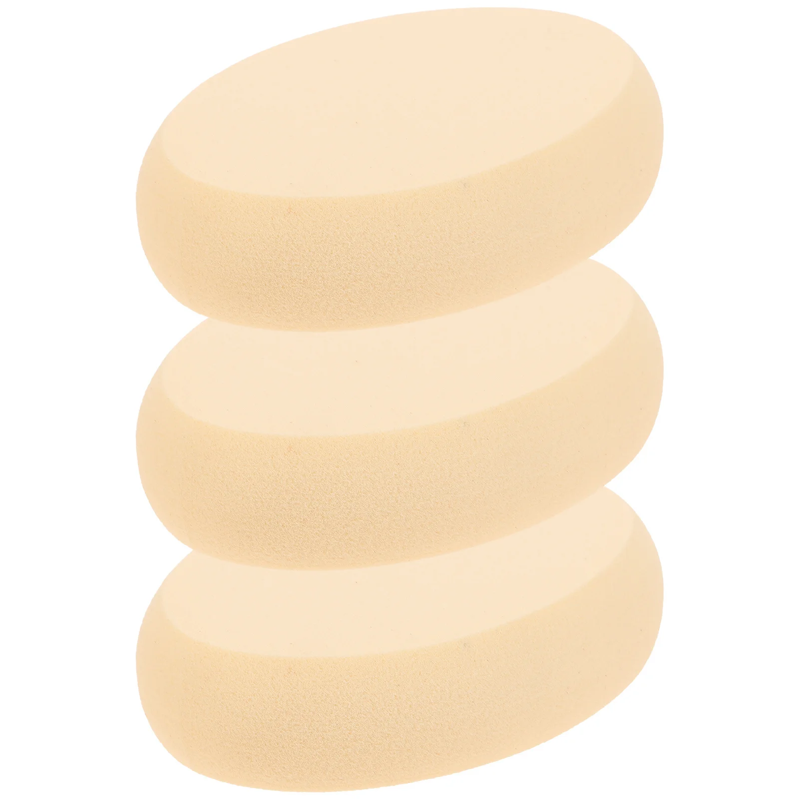 3pcs Oval Makeup For Foundation Blusher Powder Smooth Skin-Friendly Multipurpose Tools Beauty Puff Set