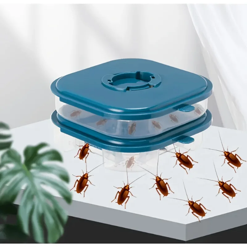 Efficient No-Bait Cockroach Trap - Reusable Insect & Pest Control Box for Roaches, Spiders, Ants Household Gadgets Catching Box