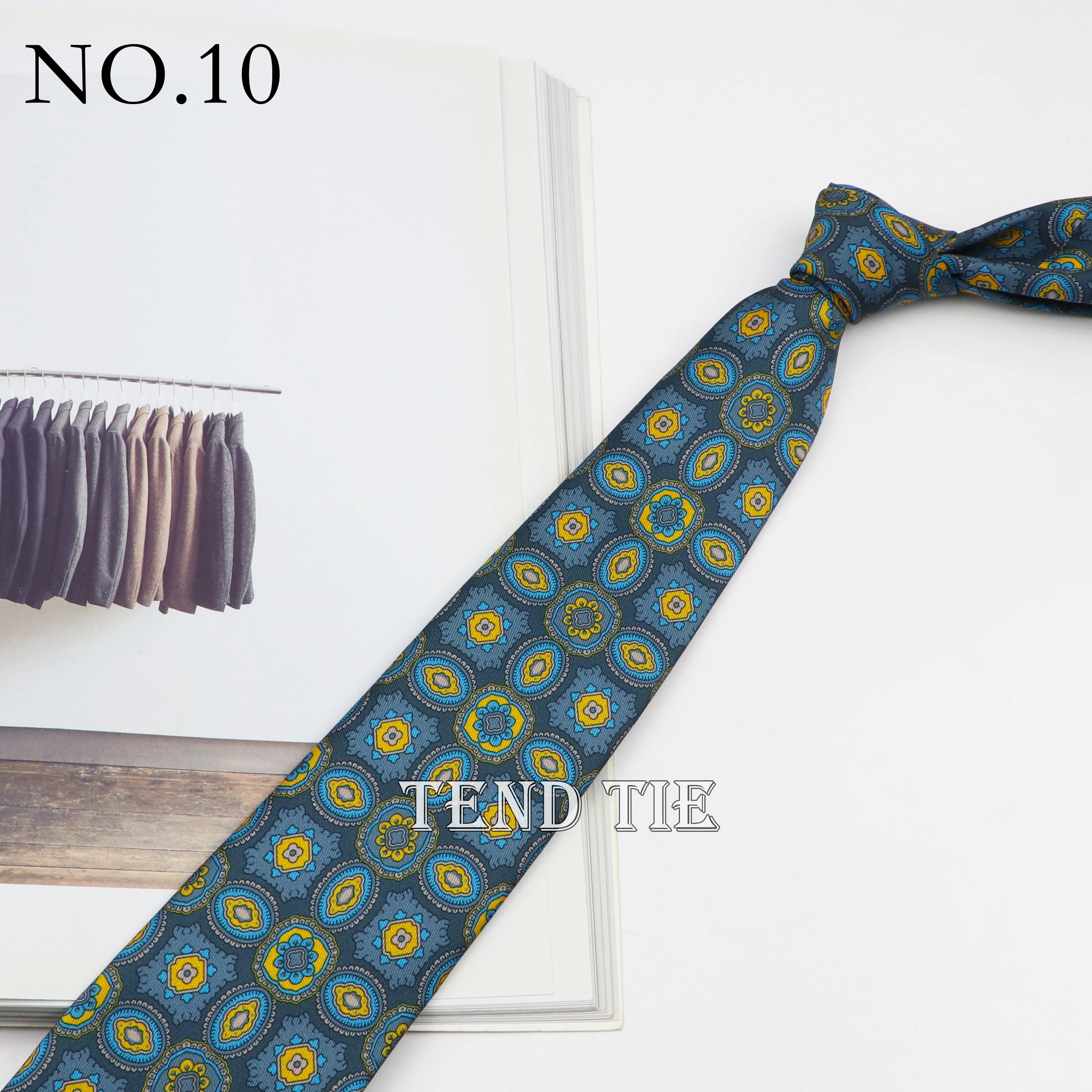7.5cm Classic Men's Retro Pattern Tie Fashion Wedding Tie Soft And Comfortable 100% Micro Fiber