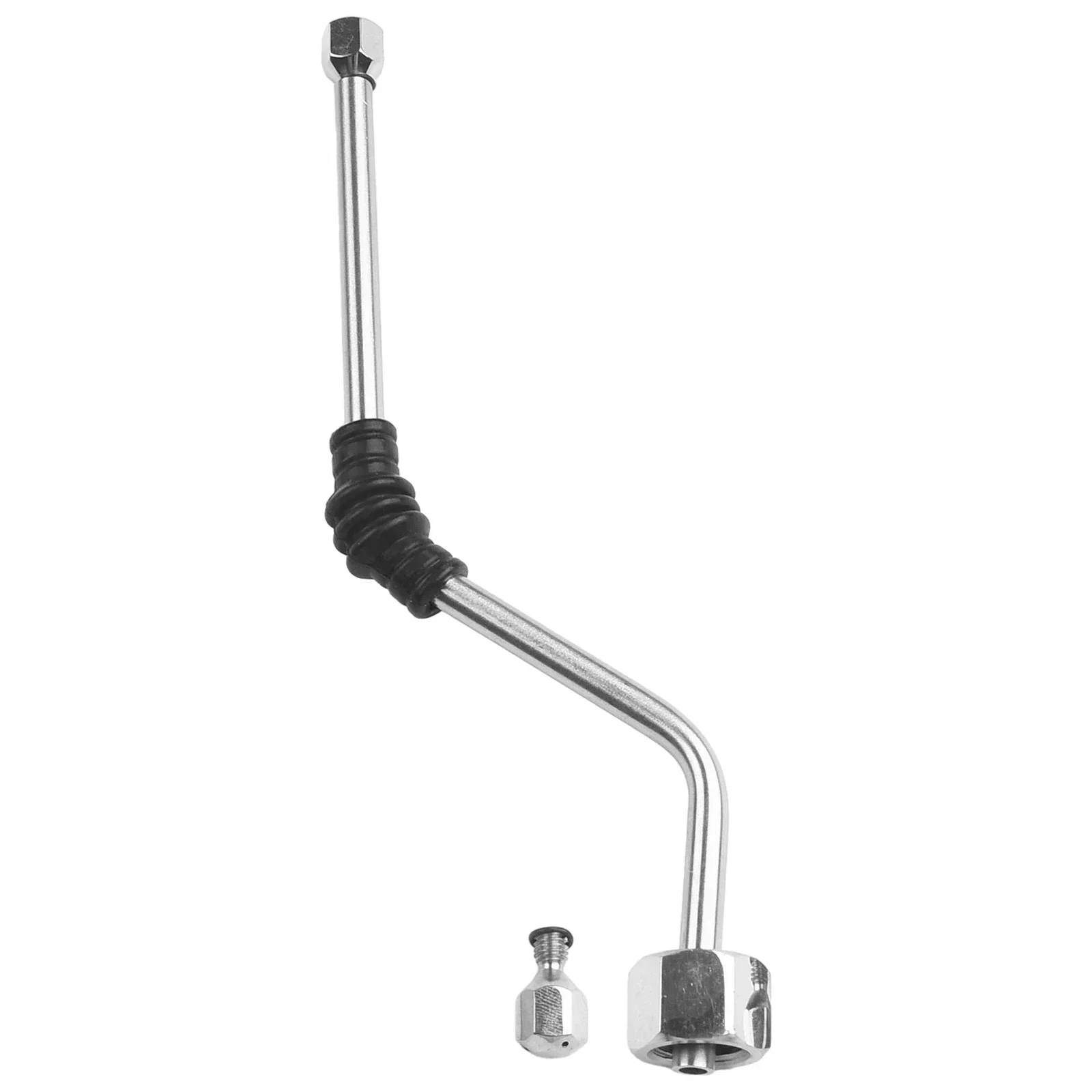 Stainless Steel Steam Wand Replacement for EC680 Espresso and Compatible Machines 6mm Diameter with Rubber Elbow