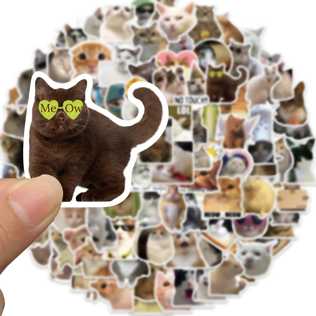 1050PCS Funny MEME Cat Stickers Animals Decals DIY Kids Laptop Luggage Notebook  Motorcycle Refrigerator Graffiti Stickers Toy