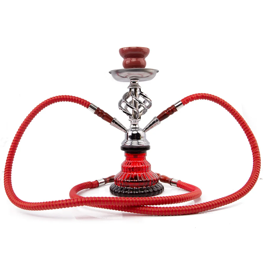 

Glass Shisha Hookah High Quality Double Tubes Shisha Water Pipe Hookah Accessories For Bar Party Home Share With Friends