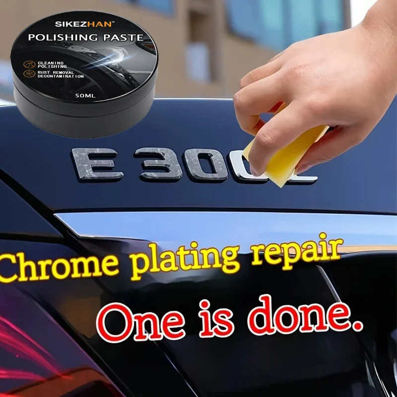 Pasta de polimento de metal automático, cromo/inox/alumínio, oxidação e removedor de ferrugem, brilho espelhado, cuidados com detalhamento não corrosivo