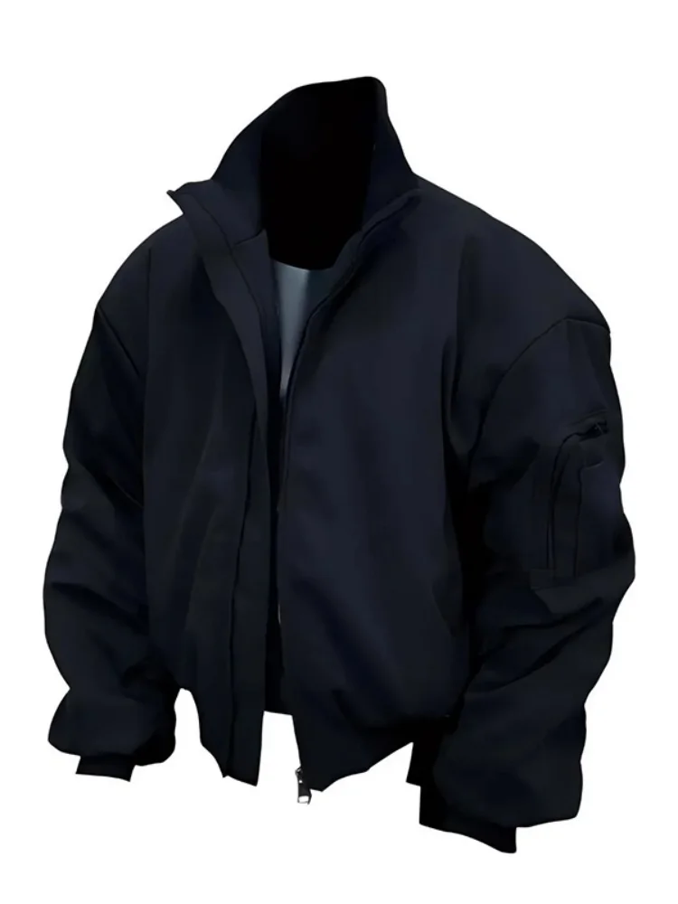 

Thiened Pilot Jaet down Cotton Men's Winter Coat American Sle ort Workwear Cotton Coat Outerwear for Teenagers