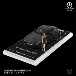 TimeMicro1:64 Mercedes SLS Black Star paint alloy car model