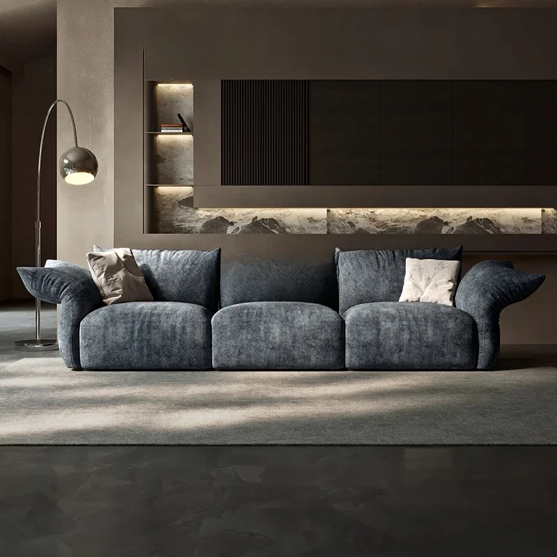 

Petal sofa Italian minimalist living room chenille flannel special-shaped curved designer fabric