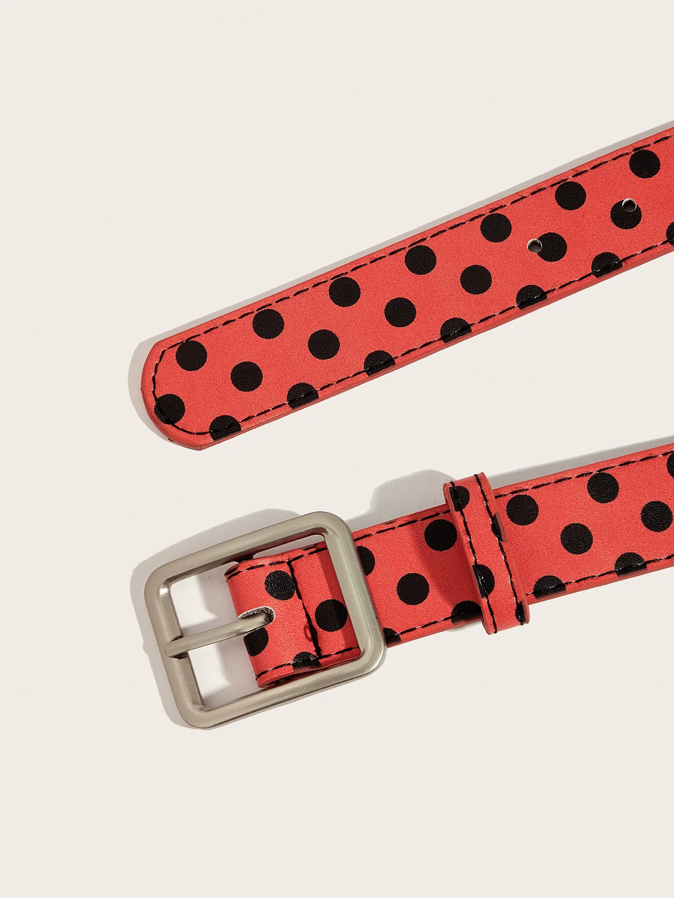 Trendige Vintage Polka Dot Damengürtel Y2K Mädchen Dornschließen-Gürtel Taillengürtel Jeansgürtel PU-Leder Taillenriemen Geschenk – Detail 4