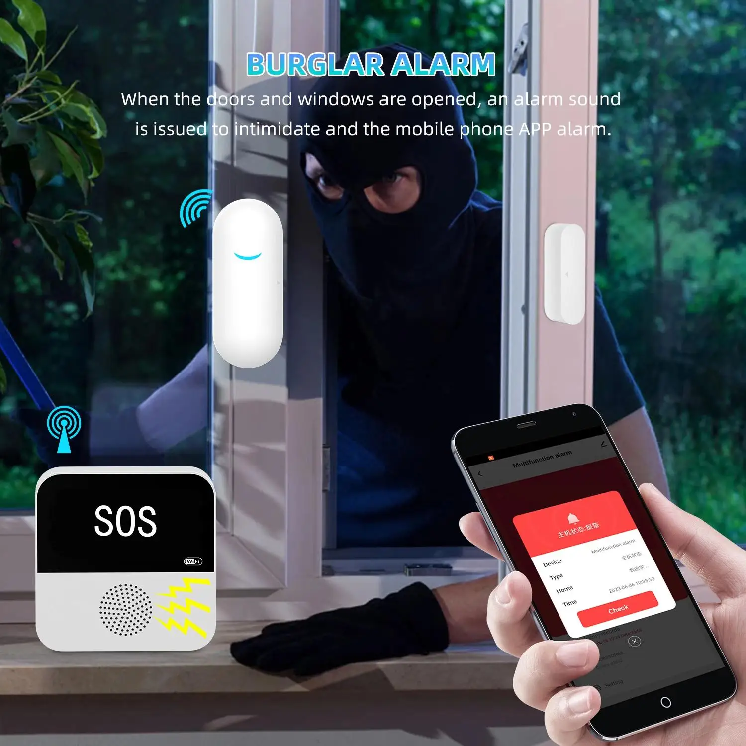 Pulsante SOS Wireless per emergenze Smart Call per aiutare il pulsante di emergenza antipanico di sicurezza con sistema di allarme domestico 433MHz