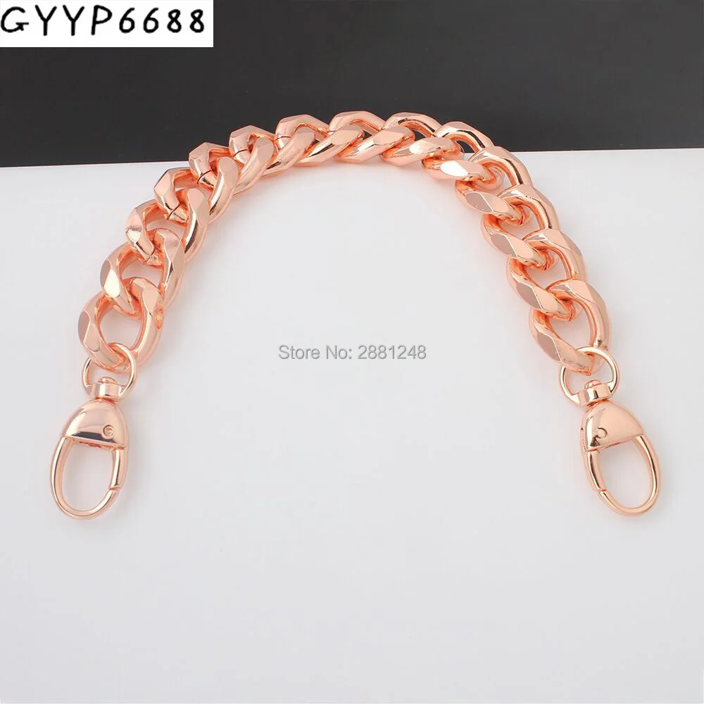 

rose gold 22mm thick Aluminum chain Light weight bags strap bag parts DIY handles easy matching Accessory Handbag Straps Bag