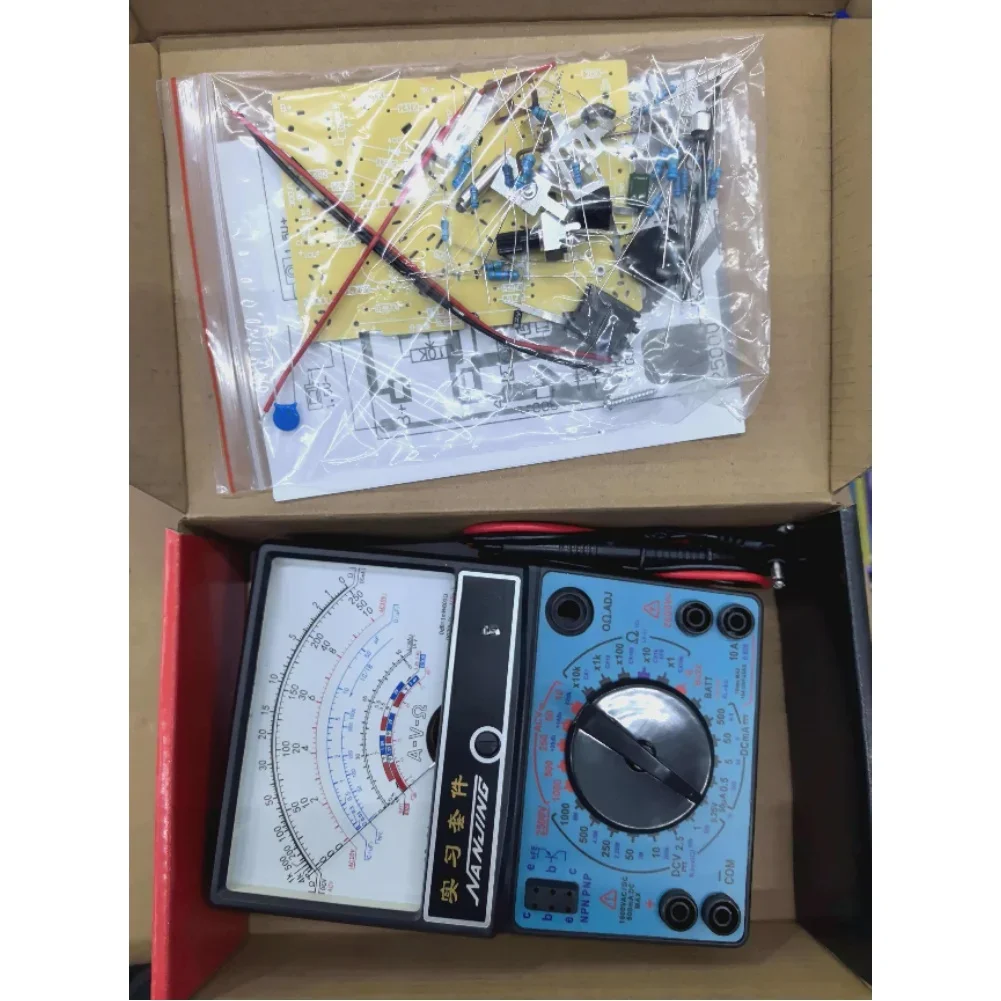 MF47 Analog Multimeter Kit DIY Assembly Practice Teaching Tool With Capacitance Measures DC Current AC/DC Voltage DC Resistance