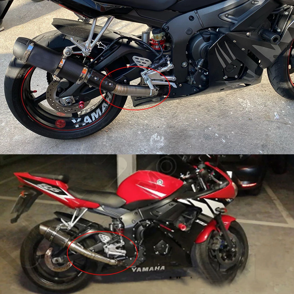 1998 1999 2000 2001 2002 2003 2004 2005 YZF-R6 Muffler For YZF R6 YZF-R6 Motorcycle Exhaust Escape Mid link pipe Moto - view 6