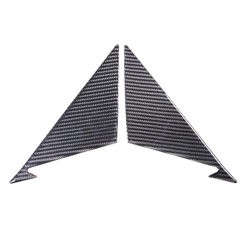 For Nissan 350Z 2003 2004 2005 2006 Soft Carbon Fiber Car A-pillar Triangle Cover Trim sticker Car Accessories