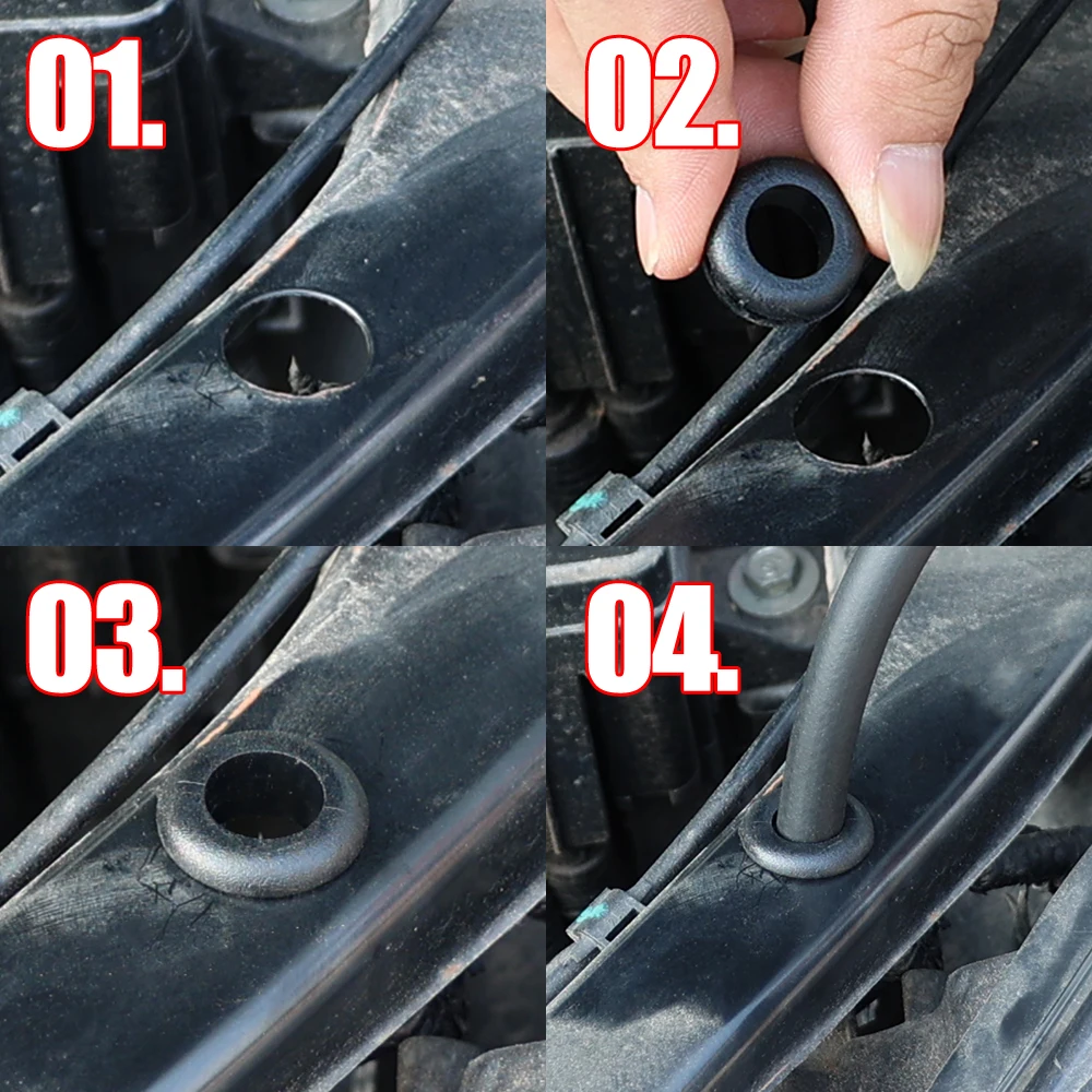 8/10/12/14mm Rubber O-ring Sealing Washer Plumbing Gasket Oil Resistant Automobile Plumbing Faucet Water Repair Cable Guard