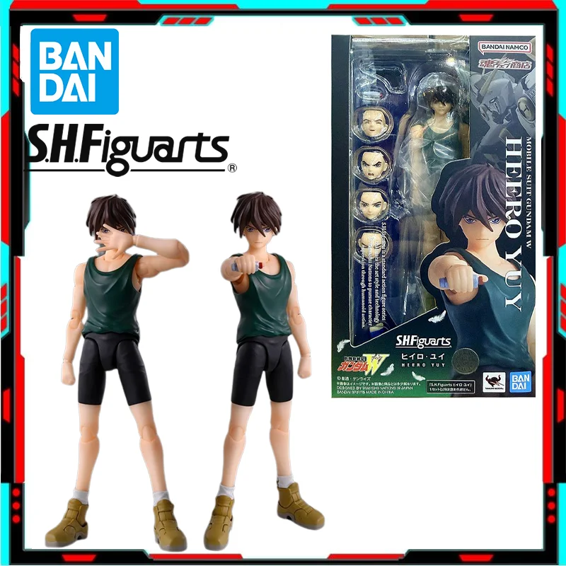 

In Stock Original Bandai MS GUNDAM Wing W S.H.Figuarts HEERO YUY Anime Figure Action Model Collectible Toys Gift