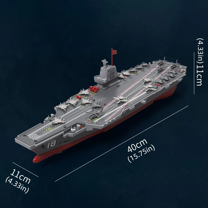 S19 2.4G Remote Control Aircraft Carrier Warship Model High Speed Electric Boat Children's Toys RC Ship Speedboat Boys Girl Gift