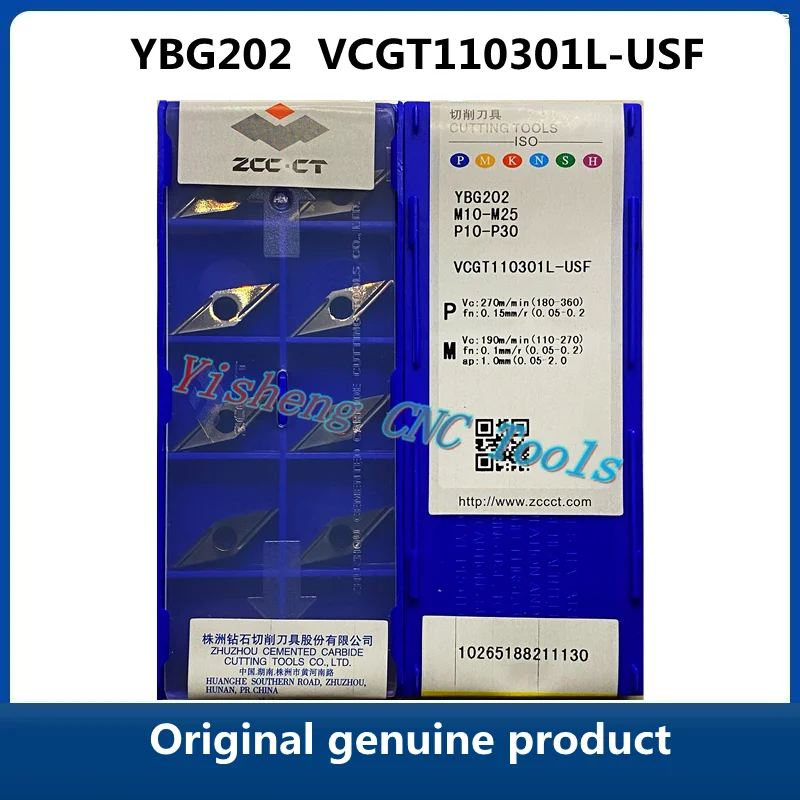 

Original genuine product ZCC CT VCGT YBG202 VCGT110301L-USF CNC Turning Tool Lathe Cutter Tools