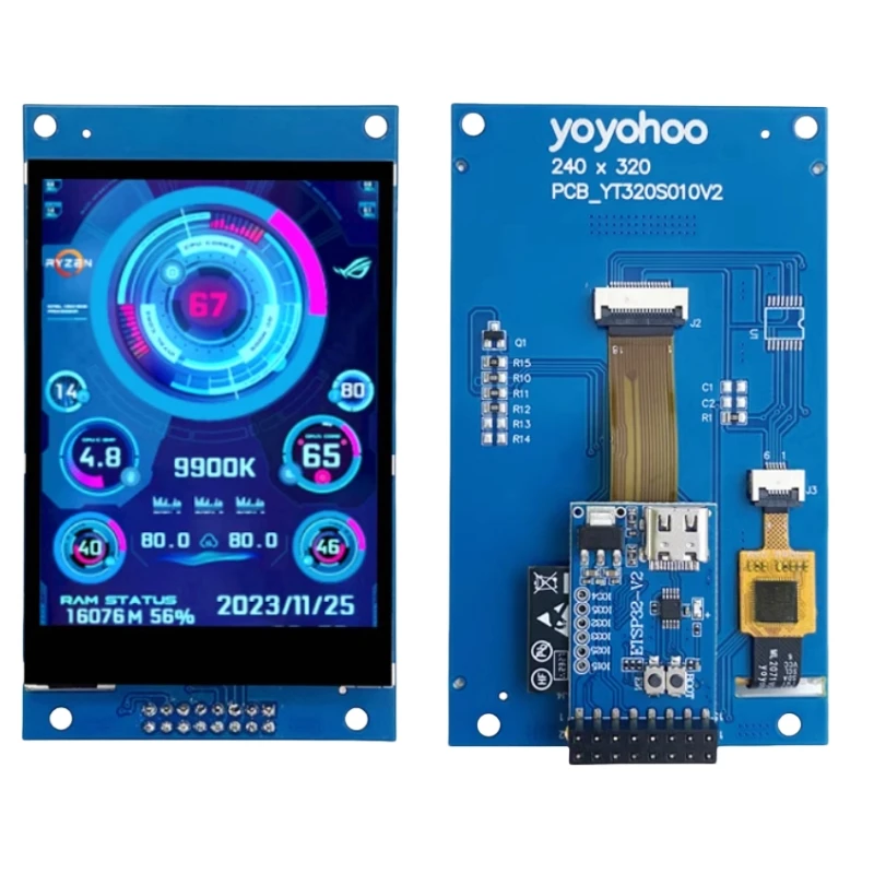 Placa de desarrollo ESP32, módulo de pantalla de 2,8/3,5/1,8/3,2 pulgadas, WiFi, Bluetooth, LVGL con módulo de vista completa IPS táctil