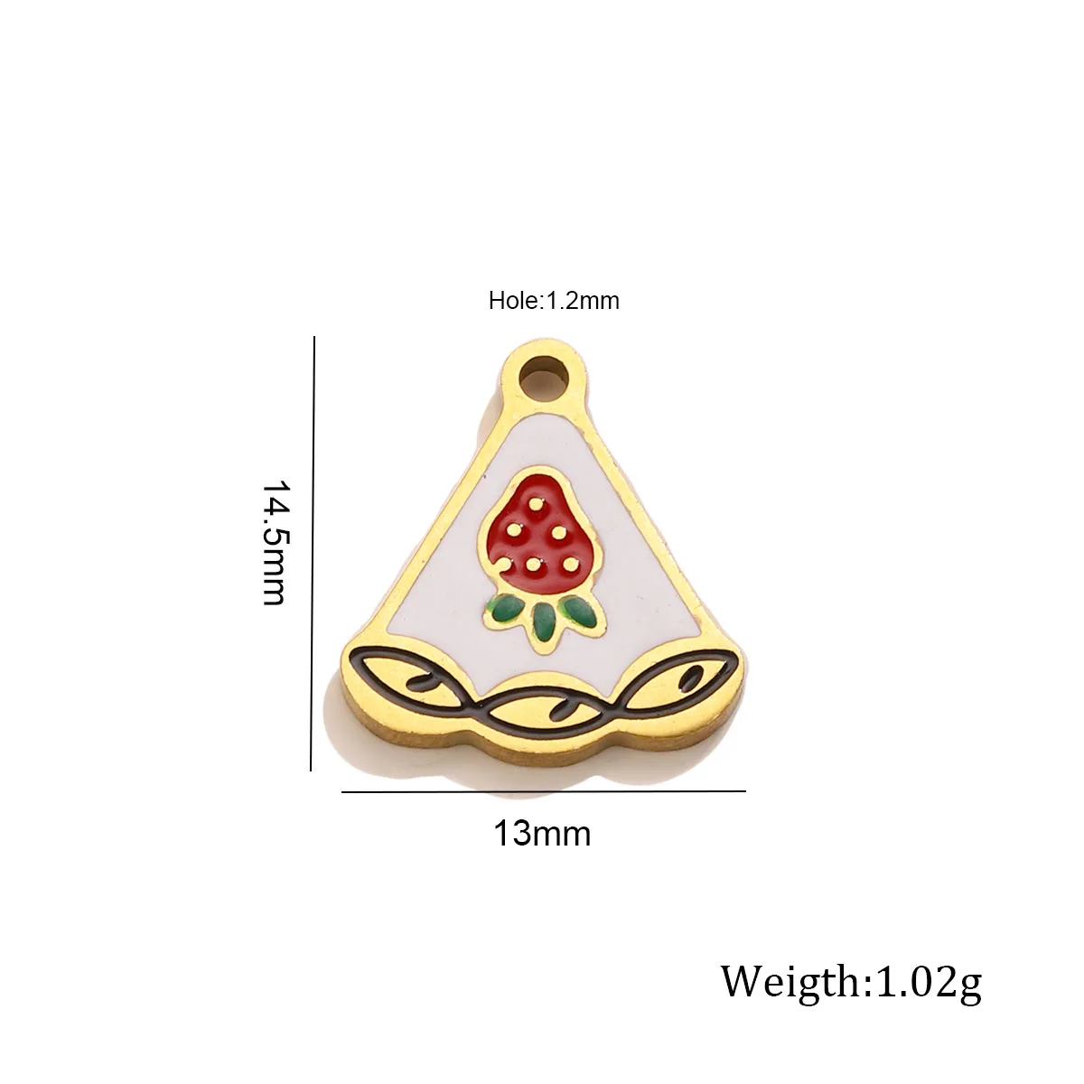 4pcs Enamel Food Burger Pendant 18K Stainless Steel Cute Charm For DIY Keychain Earrings Necklace Jewelry Making Gift Wholesale