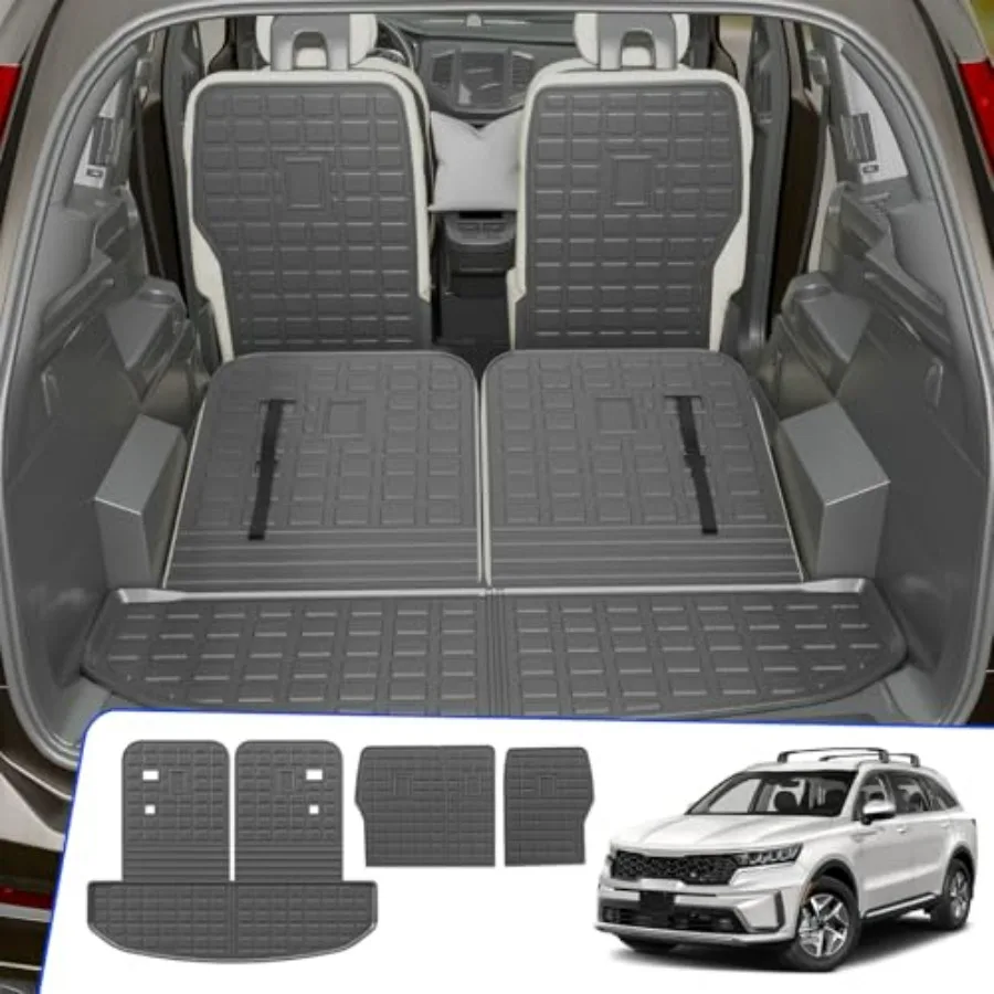 

Trunk Mat Compatible with 2021-2025 2026 Kia Sorento 67 Seats Cargo Mat Cargo Liner Trunk Liner Back Seat Cover Kick Mat 2024 S