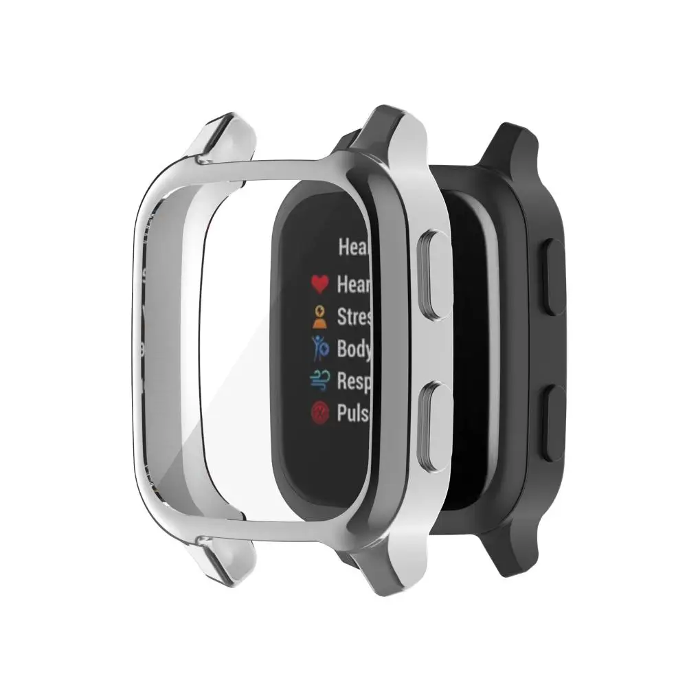 อุปกรณ์เสริม Full Smart Watch Case ฝาครอบป้องกันชุบ TPU ป้องกันหน้าจอสําหรับ Garmin Venu SQ