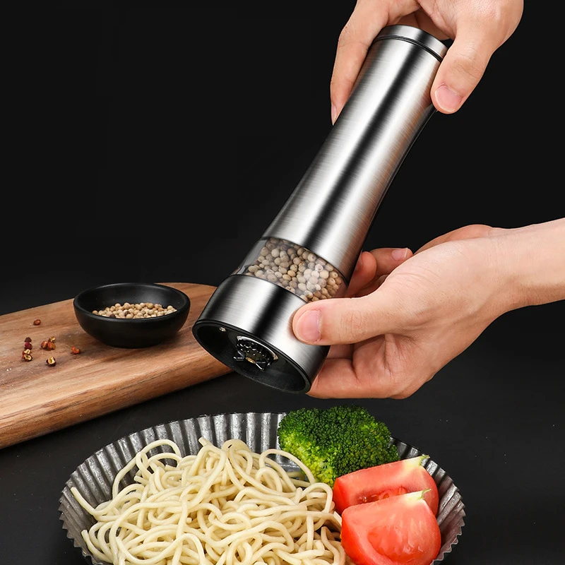Salz und Pfeffer Korn Mühle Shaker Edelstahl Fleischwolf Pulverisierer Spice Jar Würze Container Küche Werkzeuge