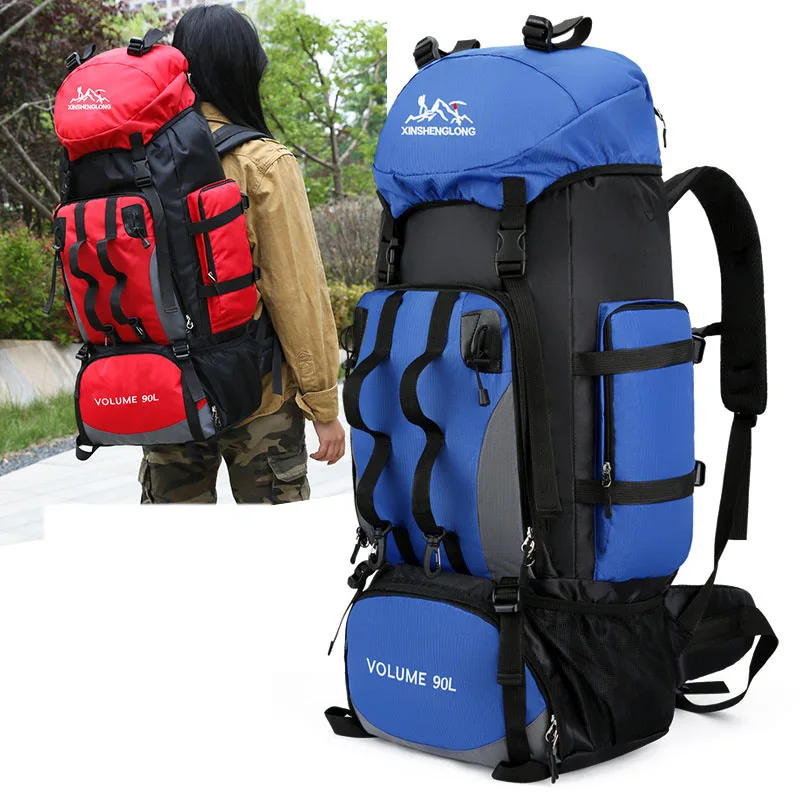 Imagem -06 - Impermeável ao ar Livre Caminhadas e Montanhismo Bolsa para Macho e Fêmea Mochila Leve de Grande Capacidade Bolsa de Viagem Mochila de Acampamento 90l