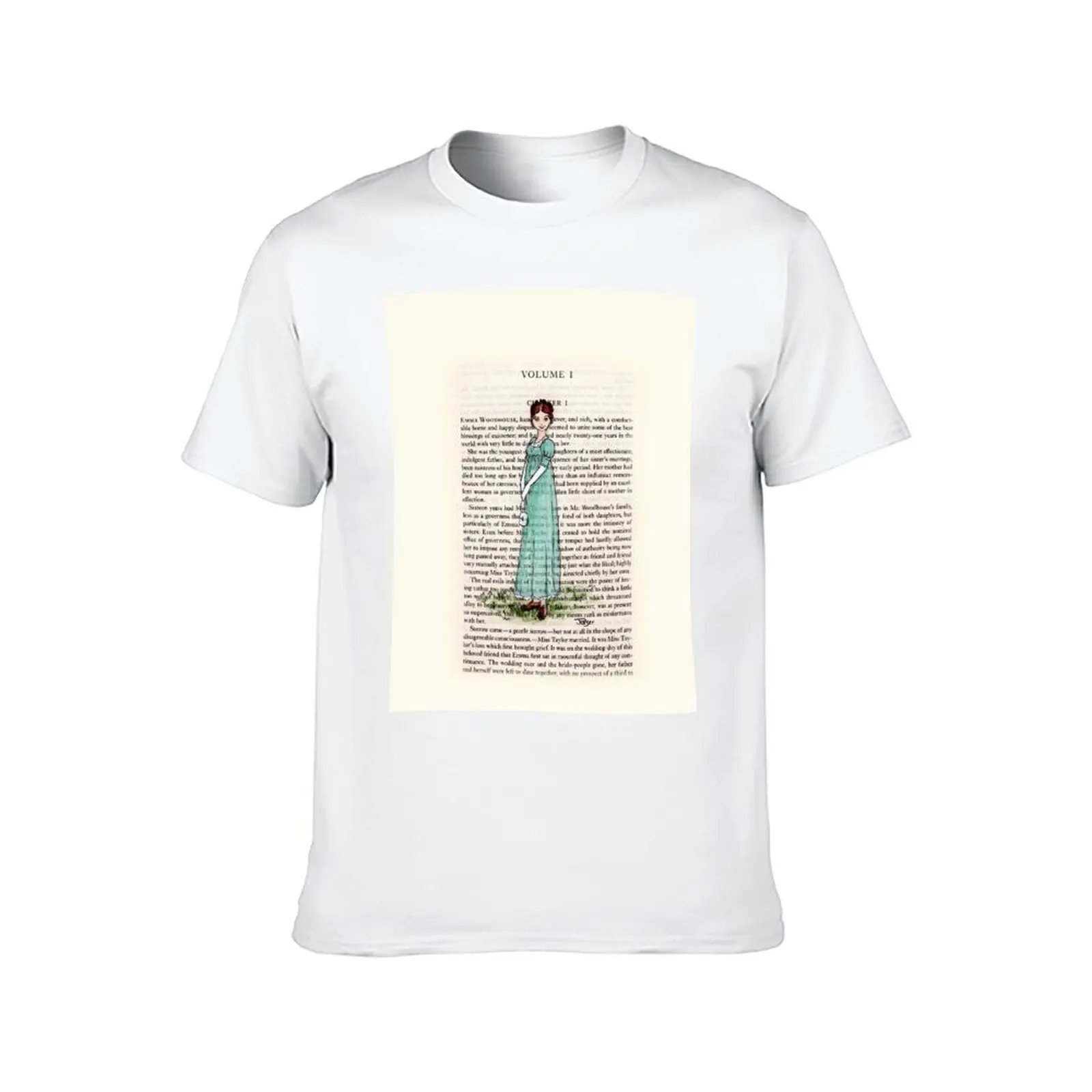 جين أوستن - إيما تي شيرت رجالي جرافيك تي شيرت تي شيرت للرجل قطن مضحك رجل تي شيرت قطن ثقيل تي شيرت