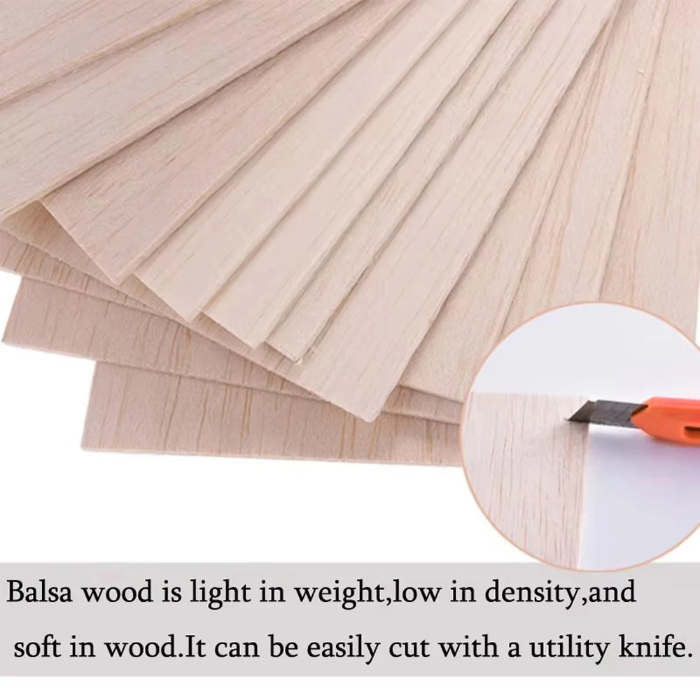 5/10/20pcs Wooden Board Model Unfinished Boards for Aircraft Molding Boats Architectural Carving Arts & Crafts DIY Decoration
