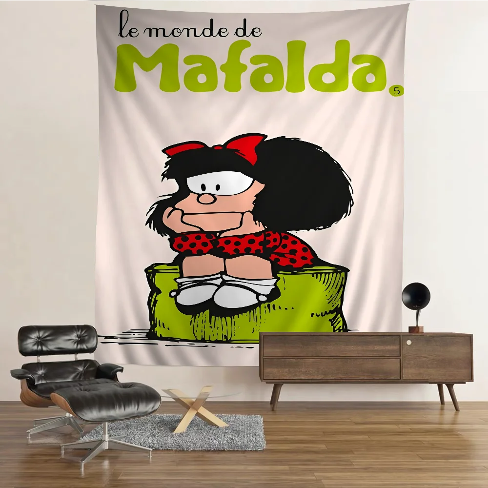 

Argentina Quino Mafalda Girl Colorful Tapestry Wall Hanging Bohemian Wall Tapestries Mandala Wall Hanging Sheets