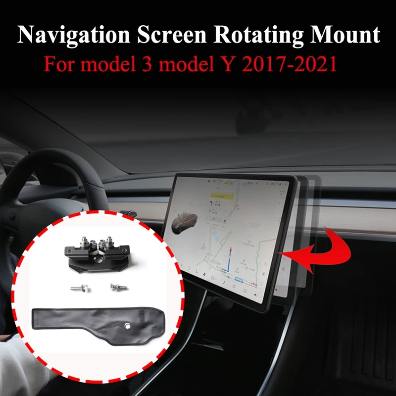 For Tesla Model 3 Y Center Navigation Screen Rotation Mount Holder Turn Left And Right Car Modification Accessories