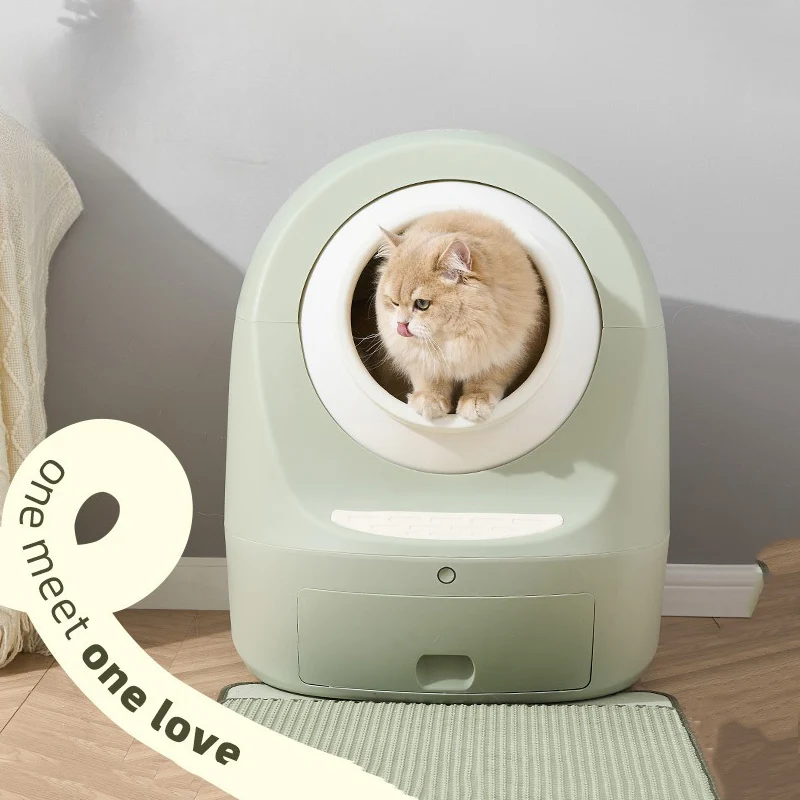 Fully Automatic Cat Bedpans Smart Sandbox for Cat Fully Enclosed Self-cleaning Cat Litter Box 60L Automatic Cleaning of Cats