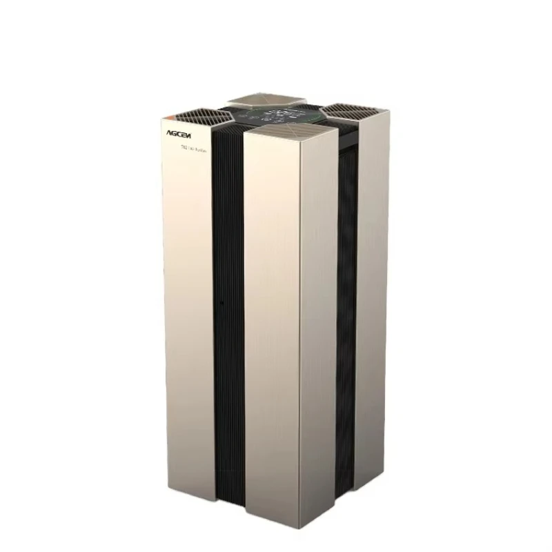 Agcen KJ750F-T02 Air Purifier Timer Temperature Sensor HEPA Filter Portable for Outdoor Hotels Garages Battery Operated